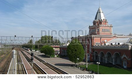 Architecture Of Train Station In Chernigov