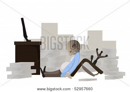 Businessman Work So Hard