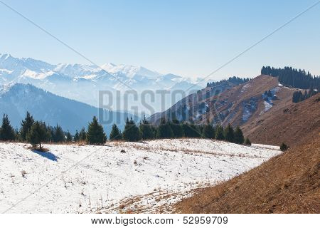 Autumn in Kazakhstan mountains Kok Zhailau