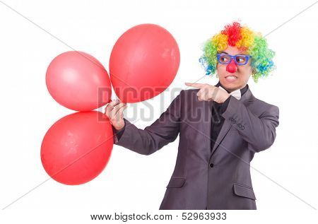 Businessman with crown isolated on white