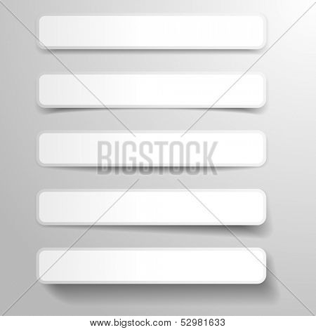 illustration of abstract banners with different shapes of dropshadows, eps 10 vector
