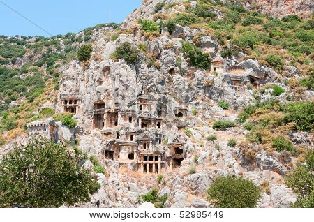 Tombs In Ancient Town Myra In Lycia