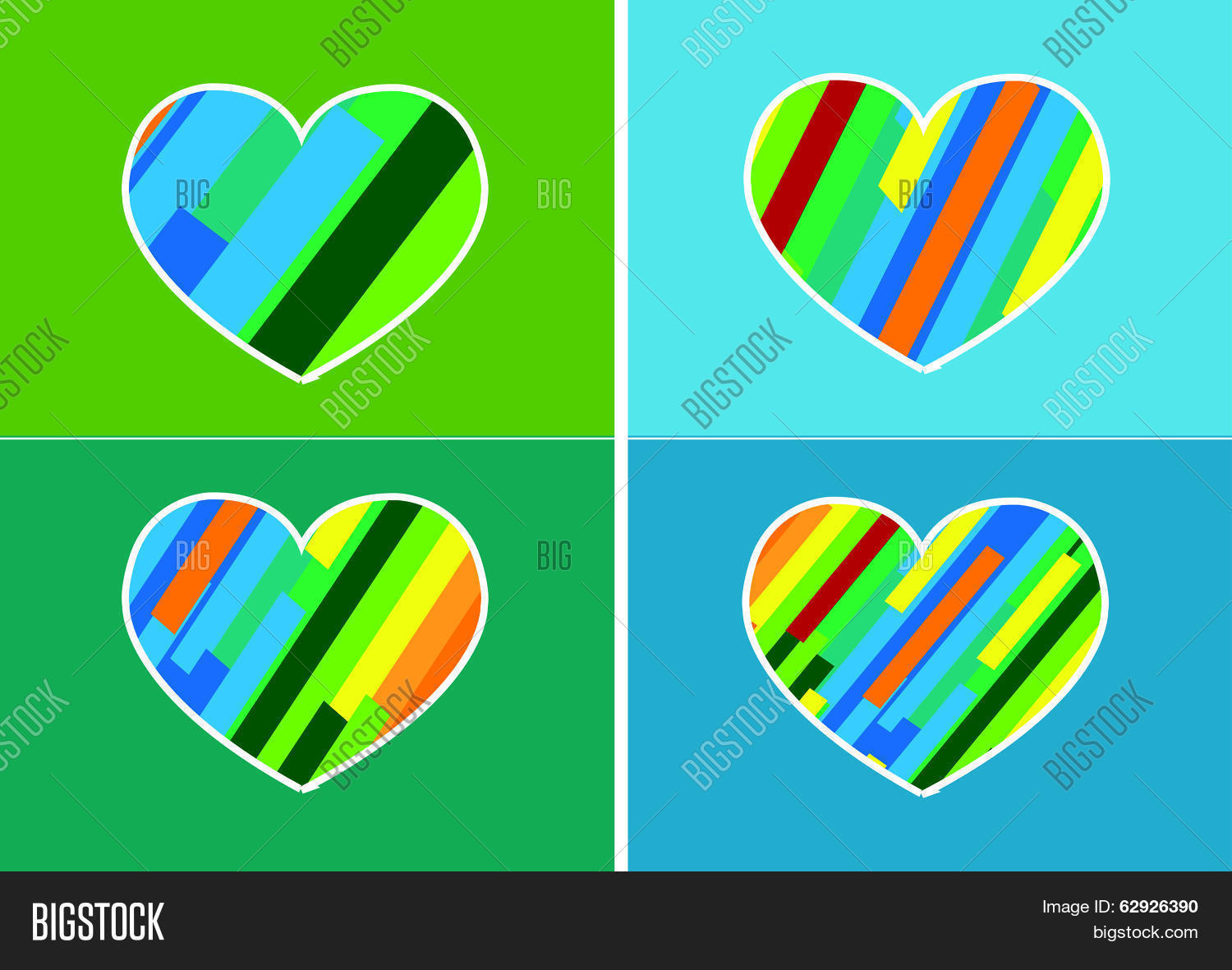 Heart Abstract Icons Vector & Photo (Free Trial) | Bigstock