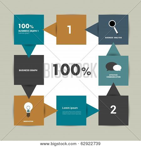 Numbered diagram. Infographic scheme template.