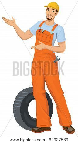 Smiling Car mechanic