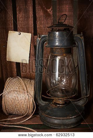 Old Kerosene Stove And A Roll Of Twine