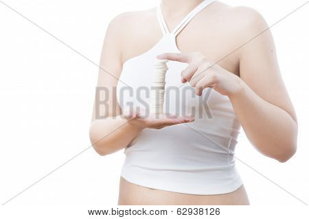 Tablets In Women Hands