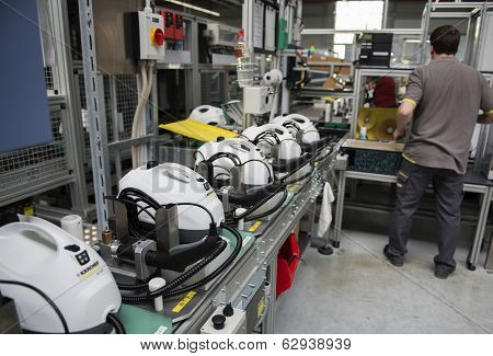 BUHLERTAL, GERMANY - MARCH 30, 2014:  Machine-building plant of the company Karcher 