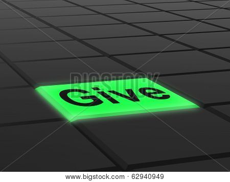 Give Button Means Bestowed Allot Or Grant