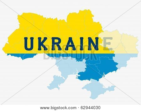 Separate Ukraine, spring events in 2014. Vector Illustration.