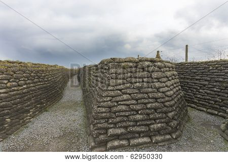 World War I Trenches In Flanders, Near Diksmuide.