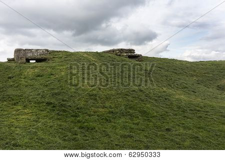 World War I Bunkers Near Diksmuide, Flanders, Belgium.