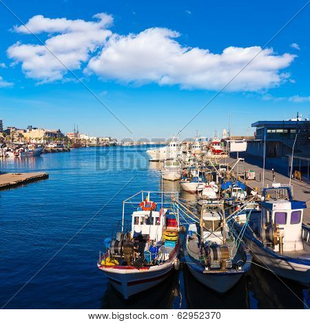 Gandia port puerto Valencia in sunset Mediterranean Spain