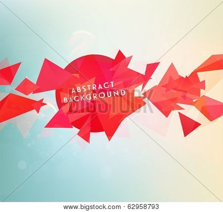 Abstract Background With Abstract Geometric Cloud. Soft Blurred Background.