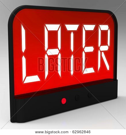 Later Clock Shows Afterwards Or In A While