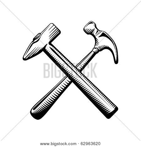 Two crossed hammers symbol