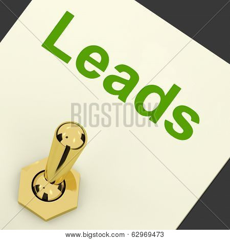 Leads Switch Means Lead Generation And Sales