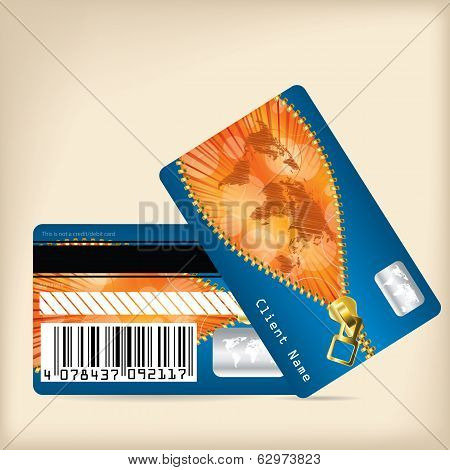 Loyalty Card Design With Opening Zipper