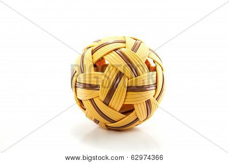 Sepaktakraw On A White Background.