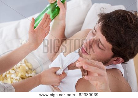 Man Addicted To Alcohol