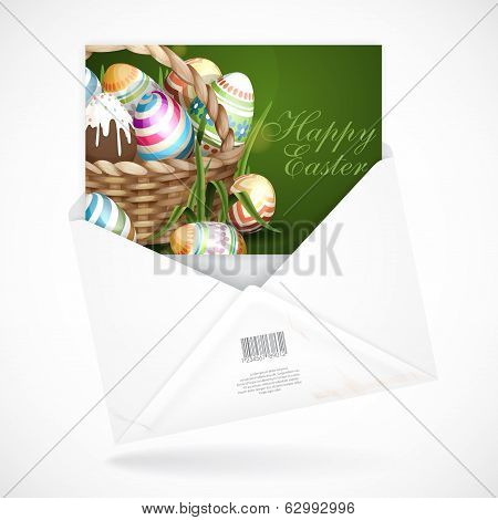 Easter Background With A Basket