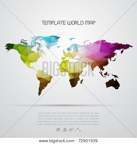 Abstract Background With Vector World Map