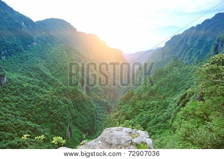 mountain landscape in emei mountain,china