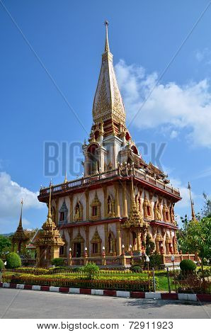 Phuket Thailand - April 15 2014 : Wat Chaitharam or Wat Charong