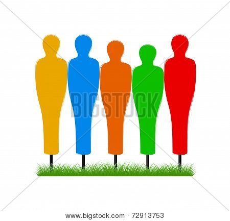 Training free-kick wall in coloured design