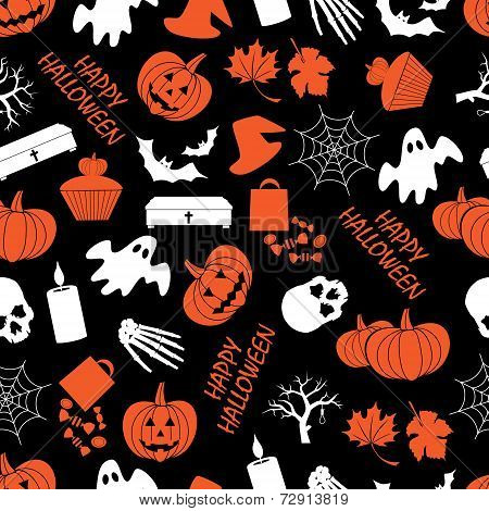 Halloween Dark Seamless Pattern Eps10