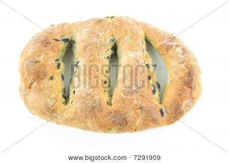 Middelhavet Fougasse sorte oliven brød.