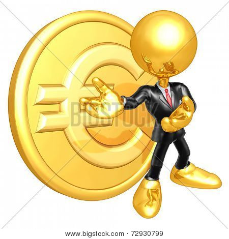 Mini Gold Guy Businessman With Gold Coin