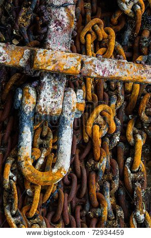 Rusty old chains