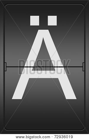 Letter A On A Mechanical Leter Indicator