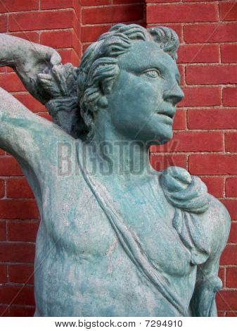 Estátua de bronze Patina Archer