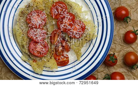 Toast With Parmesan And Tomato Slices (jamie's Cheese Toastie)