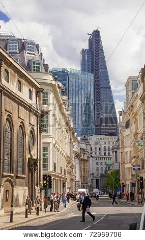 LONDON, UK - JUNE 30, 2014: Guildhall Yard buildings, originated 1440