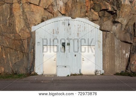 Entrance to an air-raid shelter