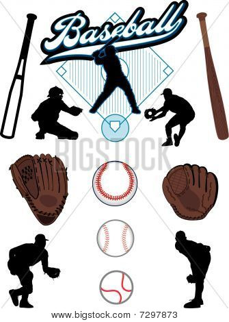 야구 요소 벡터