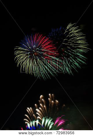 Colorful Firework Over Cologne