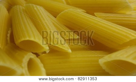 Raw penne pasta