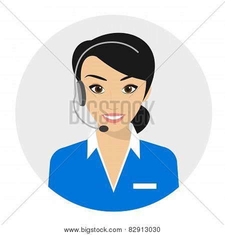 Female call centre operator