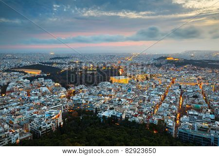 Athens from Lycabettus Hill.