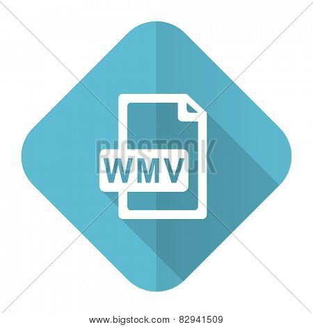 wmv file flat icon 