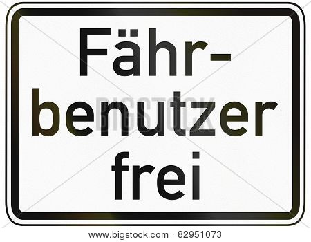 Ferry Users Allowed