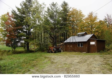 Red farm house