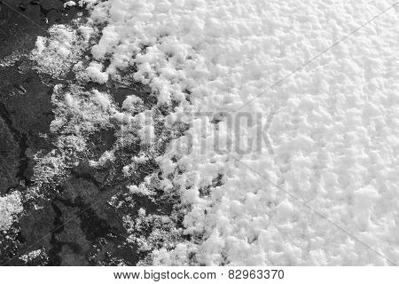 Friable Texture Sparkling Snow Of White Color