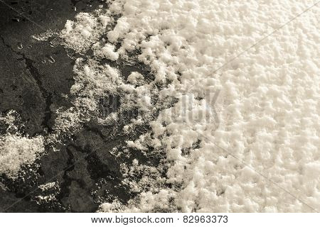 Friable Texture Sparkling Snow Of Beige Color