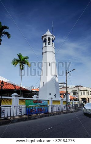 Minaret of Masjid Kampung Hulu in Malacca, Malaysia