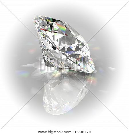 Diamante com moldura branca arredondada